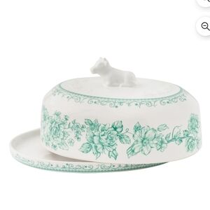 The Pioneer Woman Agatha Green Floral Butter Dish